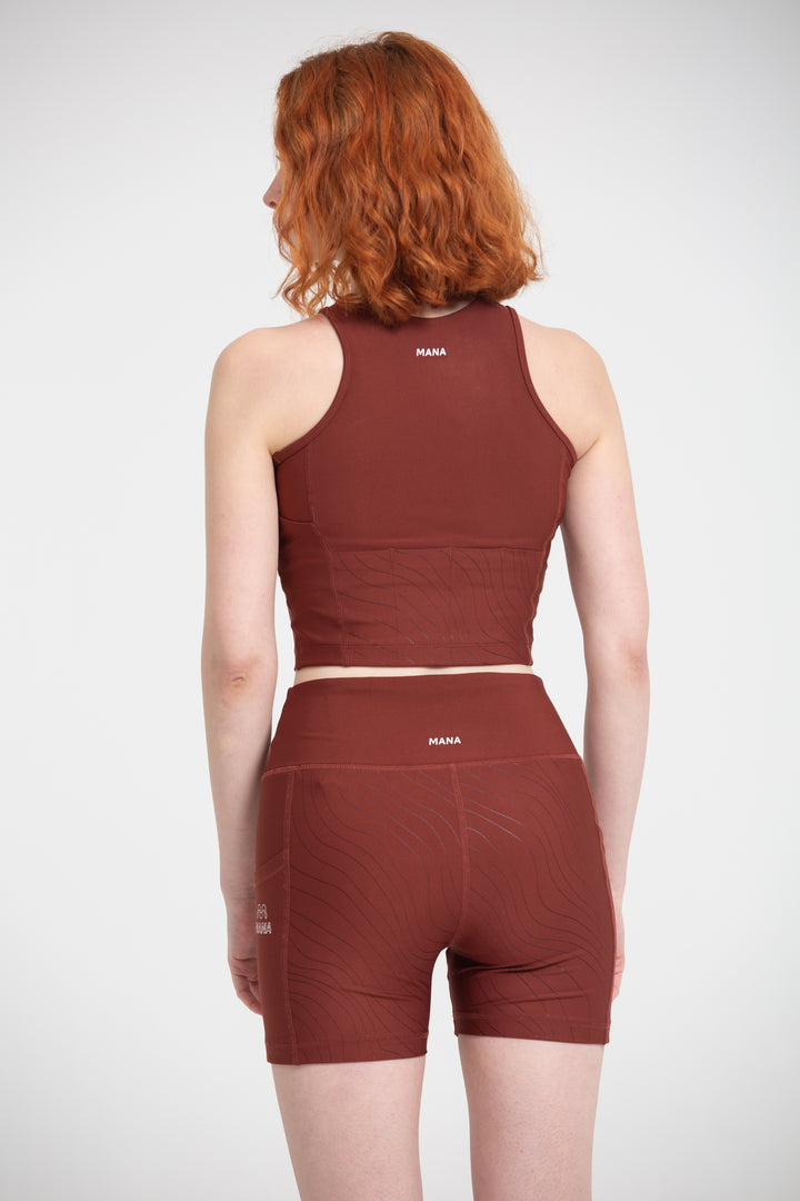 WOMEN'S PERFORMANCE CROP VEST TRACK RED
